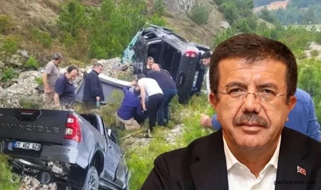 Eski Bakan Nihat Zeybekci kaza yaptı! Aracı şarampole yuvarlandı!