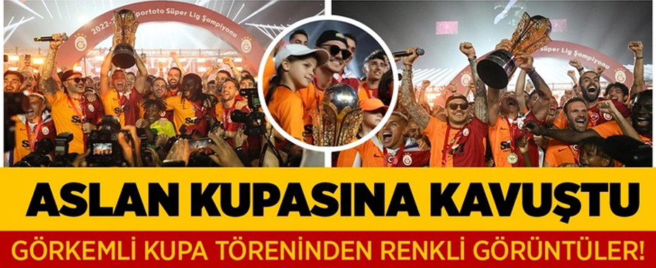 Şampiyon Galatasaray kupasına kavuştu!