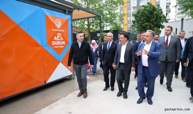 Vali Çiçek, Talas’ın acil durum konteynerini örnek gösterdi!