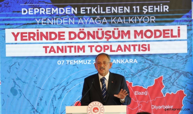 Bakan Özhaseki, "11 Deprem şehri yeniden ayağa kaldırılıyor"