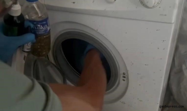 Uyuşturucuyu çamaşır makinesine saklamışlar!