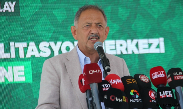 Bakan Özhaseki, Kayseri'de Yeşilay Rehabilitasyon Merkezi'nin temel atma töreninde konuştu!