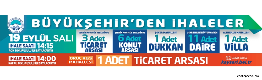 KAYSERİ BÜYÜKŞEHİR BELEDİYESİ RESMİ REKLAMI