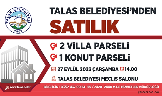 Kayseri Talas'ta yeni yatırım fırsatında geri sayım!