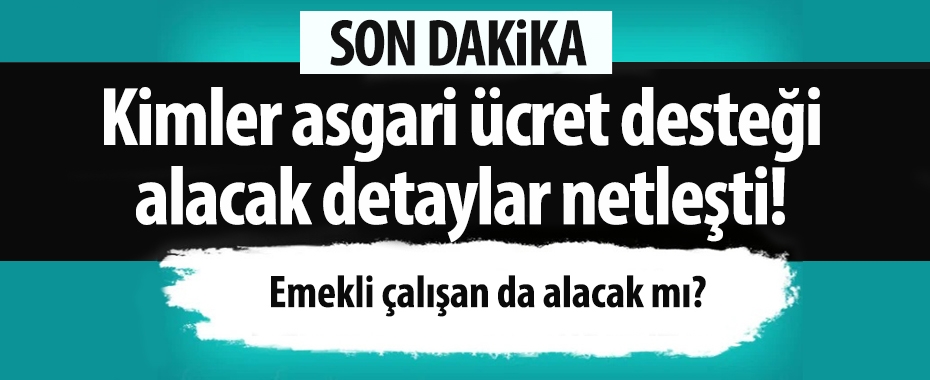 Kimler asgari ücret desteği alacak detaylar netleşti! Emekli çalışan da alacak mı?