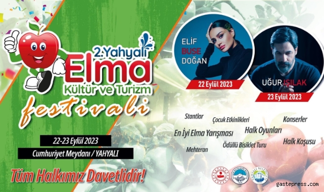 Yahyalı’da 2’nci Yahyalı Elma Kültür ve Turizm Festivali düzenlenecek!