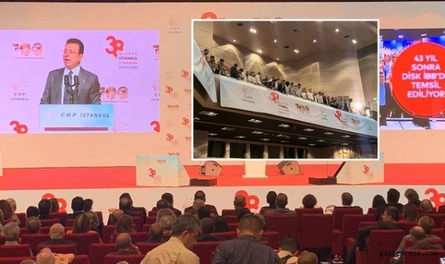 CHP İstanbul İl Kongresi'nde Ekrem İmamoğlu’nun konuşması 'Halkın umudu Kılıçdaroğlu' sloganlarıyla kesildi!