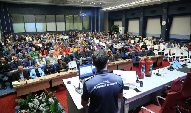 Kayseri Büyükşehirden 'Yangın, deprem ve trafik kazaları' Eğitimi!