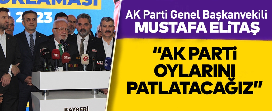  AK Parti Genel Başkanvekili Elitaş: 