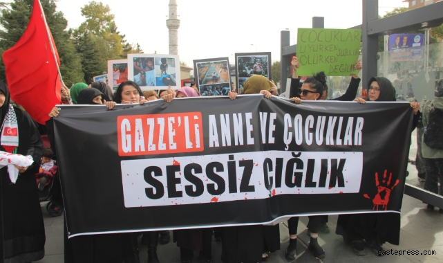 Gazzeli çocuklar ve anneler için 'Sessiz Yürüyüş' düzenlendi!