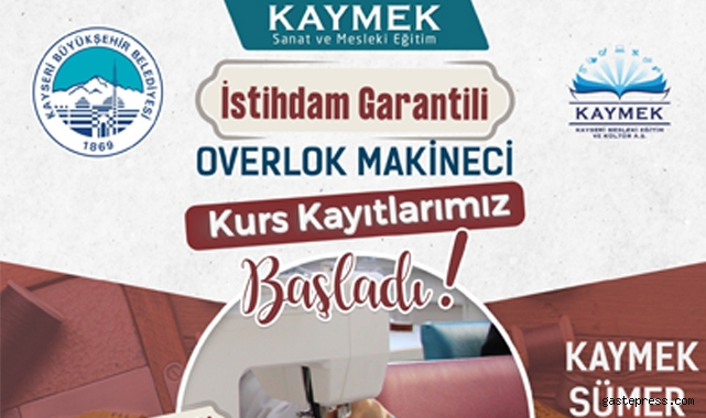 İstihdam garantili 'overlok makineci' kursu başlıyor!