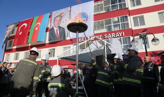 Kayseri Felahiye'de doğalgaz ateşi yandı!