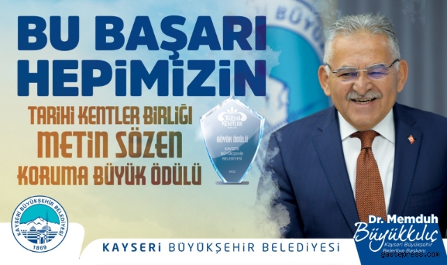 Başkan Büyükkılıç ile büyükşehire 2023’te ödül yağmuru!