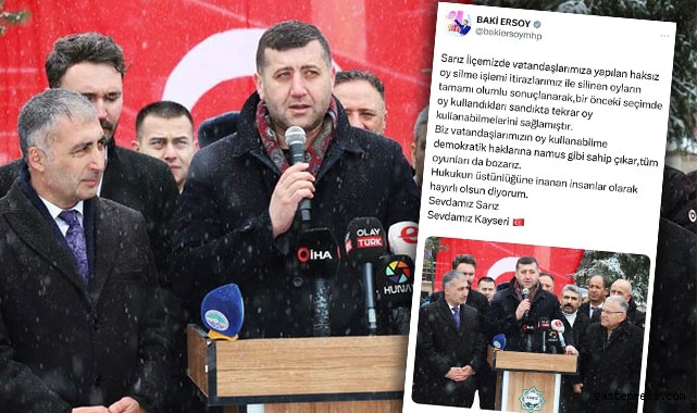 MHP Milletvekili Baki Ersoy böyle duyurdu!