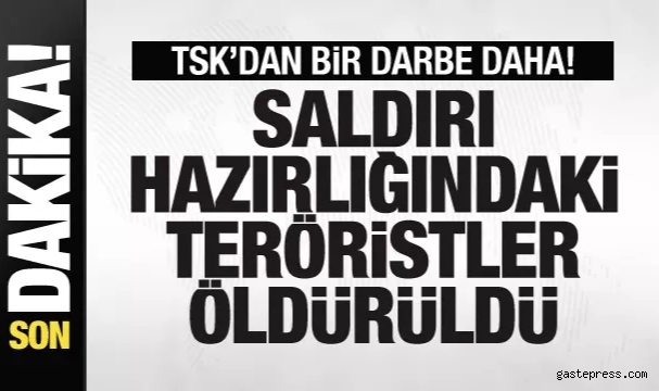 TSK'dan bir darbe daha! Saldırı hazırlığındaki teröristler öldürüldü!