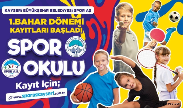 Büyükşehir Spor AŞ 1'inci bahar dönemi spor okulları kayıtları başladı!