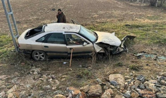 Kayseri’de otomobil şarampole uçtu: 1 yaralı!