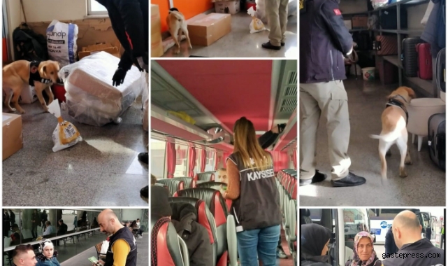 Polis ekiplerinden otobüslerde 'Narko Alan' uygulaması!
