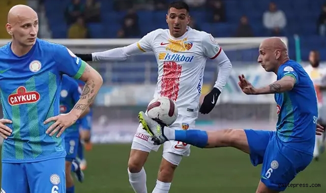 Çaykur Rizespor, Kayserispor karşısında 3 puanı 3 golle aldı!
