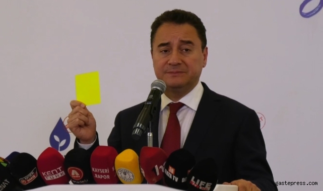 Deva Partisi Genel Başkanı Ali Babacan, "Bu seçim milletimizin iktidara bir sarı kart gösterme seçimi olmalı" 