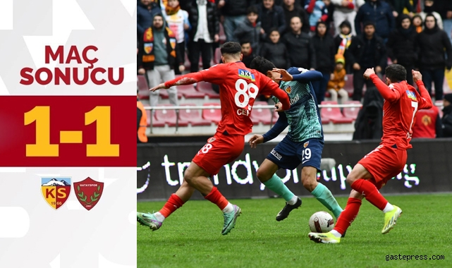 Trednyol Süper Lig: Kayserispor: 1 - Hatayspor: 1