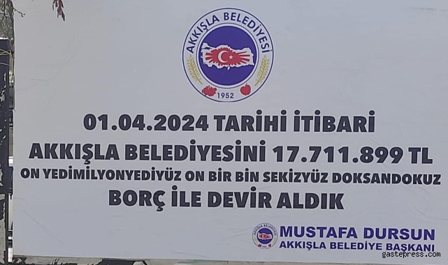 Akkışla Belediye Başkanı kendi mal varlığını ve belediye borcunu açıkladı!