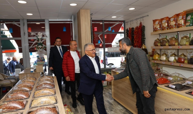 Kayseri Büyükşehir Belediye Başkanı Büyükkılıç Pınarbaşı Esnafını Ziyaret Etti!