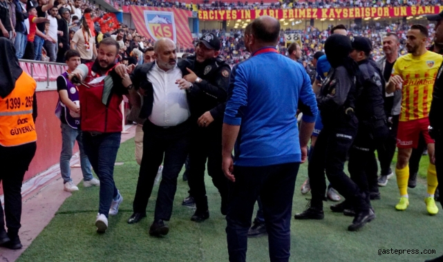 Nazon kırmızı kart gördü, Başkan Çamlı sahaya indi!