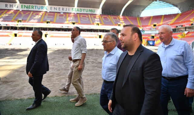 Başkan Büyükkılıç'tan stadyum incelemesi!