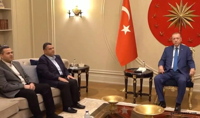 Cumhurbaşkanı Erdoğan şehit Haniye'nin oğulları ile görüştü!