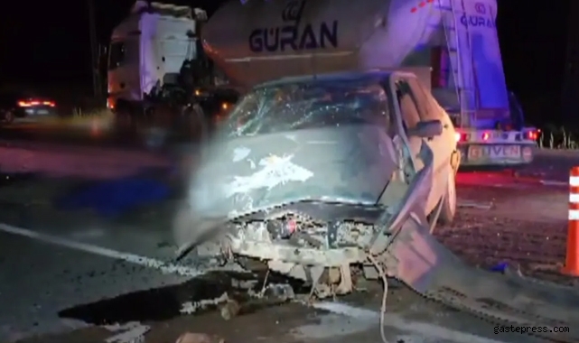Gaziantep'te otomobil ile TIR çarpıştı: 1 ölü
