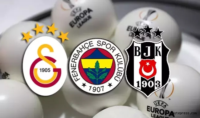 UEFA Avrupa Ligi'nde Galatasaray, Fenerbahçe ve Beşiktaş'ın rakipleri belli oldu!