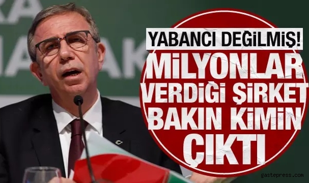 Masur Yavaş'ın Milyonlar Verdiği Şirketin Sahibi Kim?