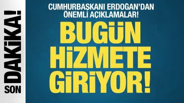 Cumhurbaşkanı Erdoğan'dan önemli açıklamalar