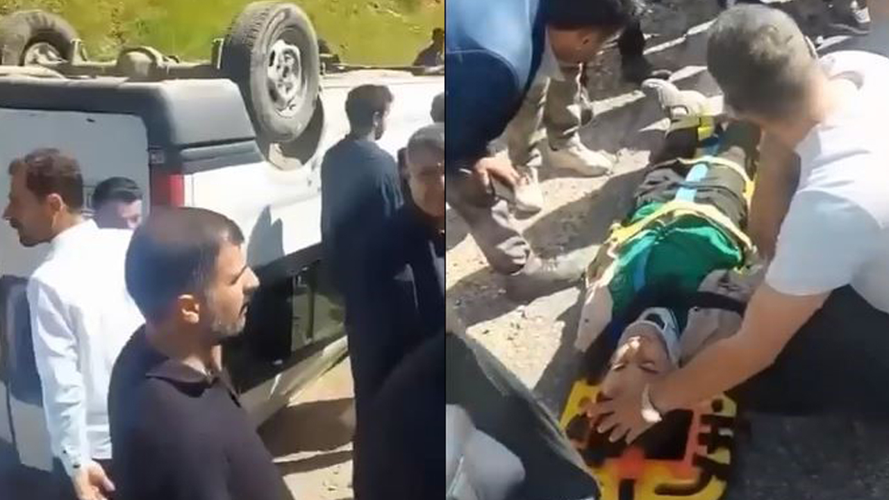 Öğrenci servisinin takla attığı kazada 13 kişi yaralandı!