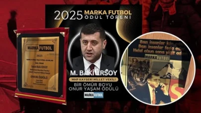 MHP Kayseri Milletvekili Baki Ersoy’a “Bir Ömür Boyu Yaşam Onur Ödülü”