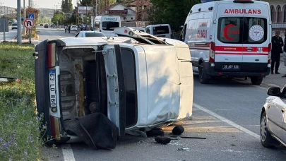 Otomobil takla attı 3 kişi yaralandı!