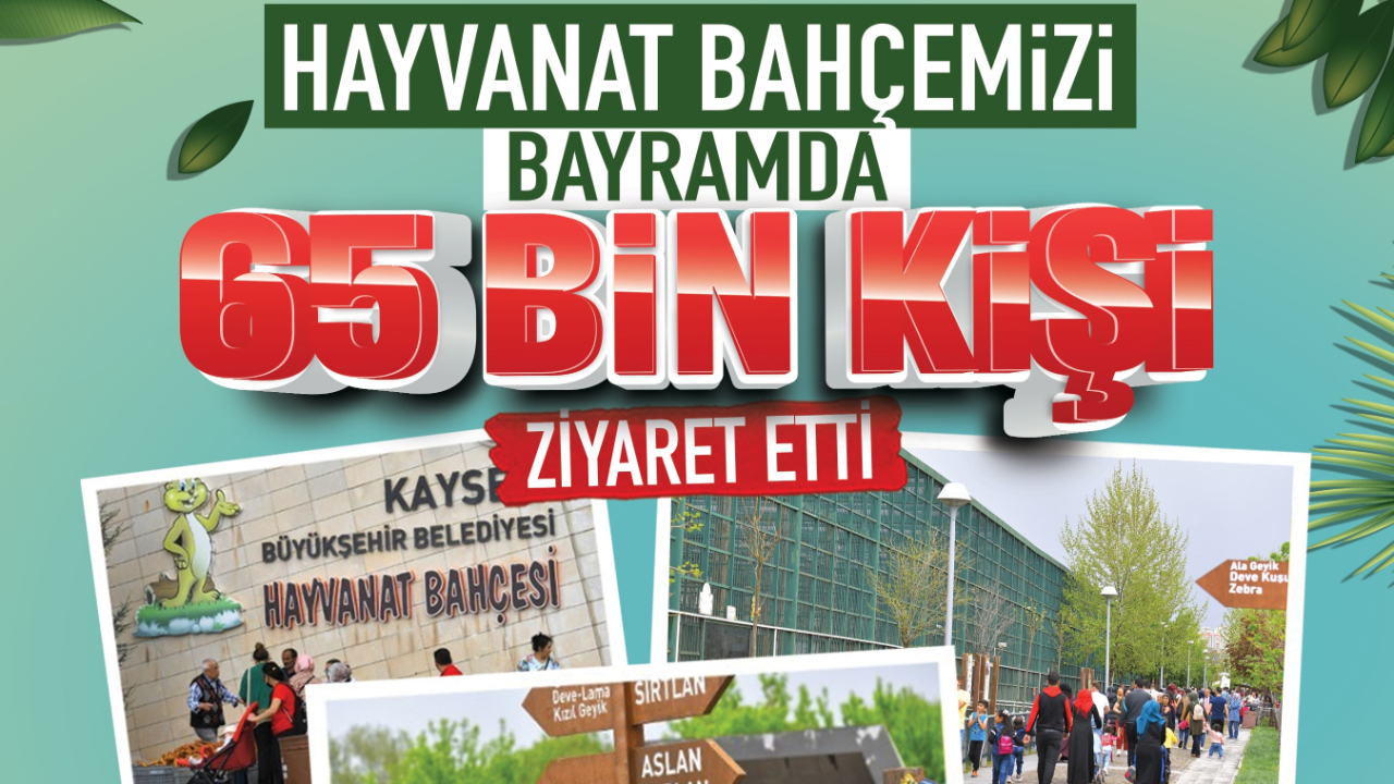 Hayvanat bahçesini bayramda 65 bin kişi ziyaret etti!