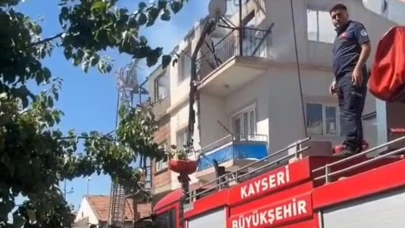 İki katlı evde çıkan yangın korkuttu!