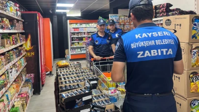 Kayseri Büyükşehir Zabıta’dan marketlere sıkı denetim!