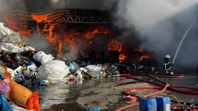 Ordu'da geri dönüşüm tesisinde yangın!