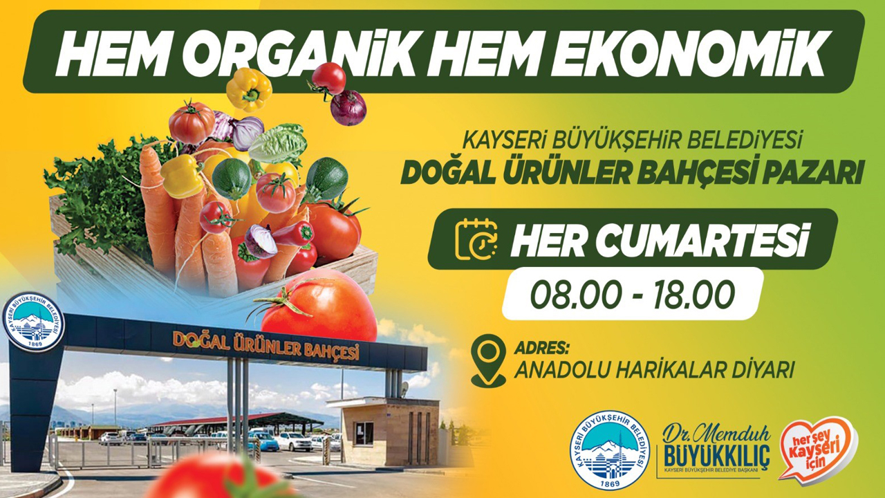 Büyükşehirin hem organik hem ekonomik Doğal Ürünler Bahçesi Pazarı kapılarını açıyor!