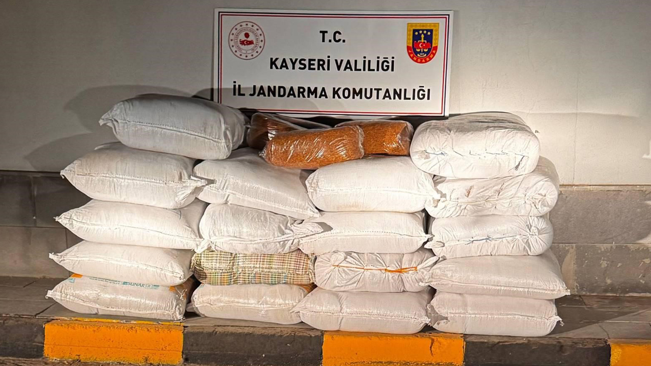 Kayseri'de 750 kilo bandrolsüz kıyılmış tütün ele geçirildi!