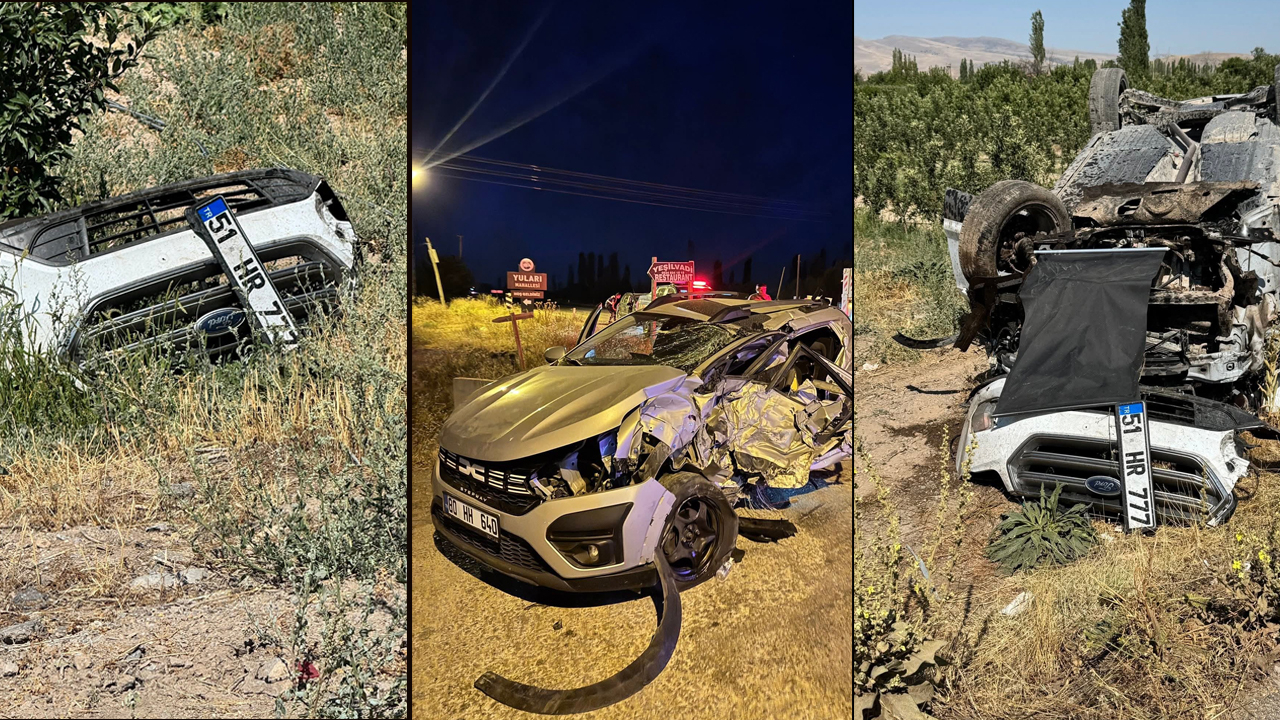 Otomobiller çarpıştı: 1 ölü 7 yaralı!