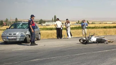 Kayseri'de motosiklet ile otomobilin çarpıştığı kazada 1 kişi yaralandı!