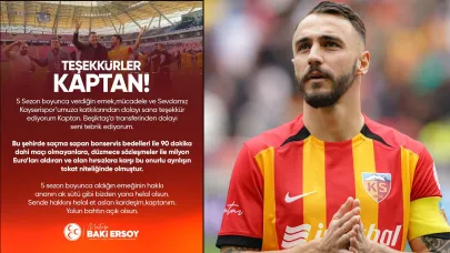 Baki Ersoy: "Teşekkürler kaptan"