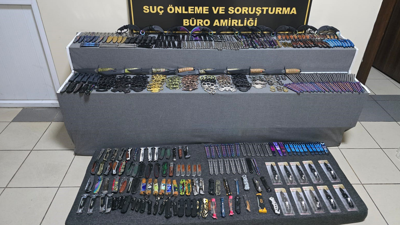 Kocaeli'de 405 adet ruhsatsız kesici alet ele geçirildi!