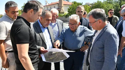 Başkan Büyükkılıç, Hacılar Kayseri Caddesi’nde 100 milyon TL’lik yatırımı inceledi!