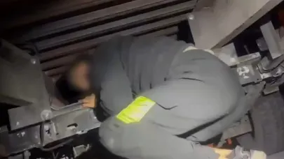 Oto kurtarıcıya yapılan gizli bölmede 2 düzensiz göçmen yakalandı!
