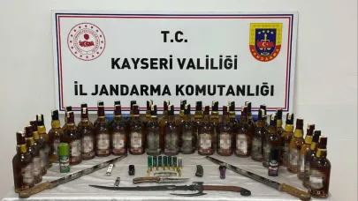 Kayseri'de 50 şişe sahte alkol ele geçirildi: 2 gözaltı!
